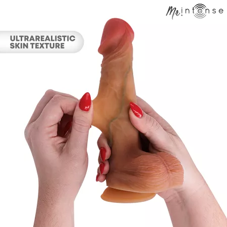 MR INTENSE - LOGAN VIBRATEUR GODEMICHET EN SILICONE AVEC EFFET CHAUFFANT ET T&Eacute;L&Eacute;COMMANDE 20 CM -&Oslash;- 4,1 CM
