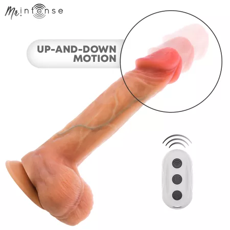 MR INTENSE - LOGAN VIBRATEUR GODEMICHET EN SILICONE AVEC EFFET CHAUFFANT ET T&Eacute;L&Eacute;COMMANDE 20 CM -&Oslash;- 4,1 CM