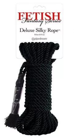 FETISH FANTASY SERIES - CORDE DE SOIE NOIRE DE LUXE 9,75 M