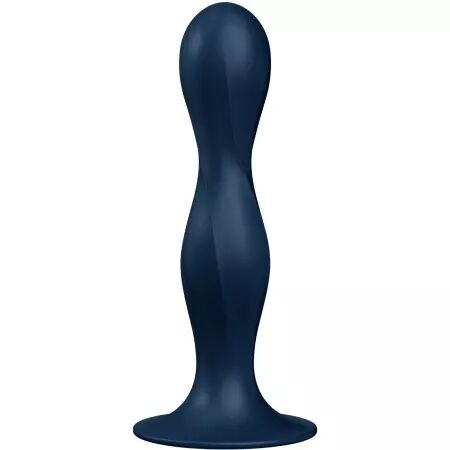 SATISFYER - DILDO EN SILICONE DOUBLE BALL-R BLEU