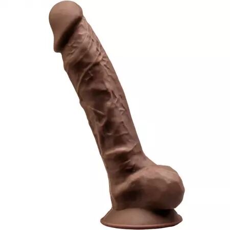 SILEXD - MODÈLE 1 PÉNIS RÉALISTE PREMIUM SILEXPAN SILICONE MARRON 23 CM