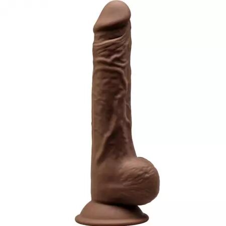 SILEXD - MODÈLE 1 PÉNIS RÉALISTE PREMIUM SILEXPAN SILICONE MARRON 24 CM