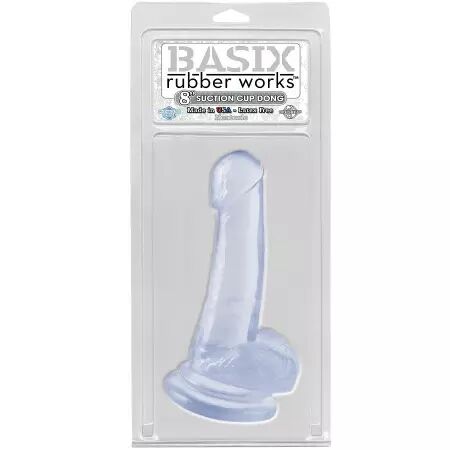 BASIX - GÉLATINE PÉNIS TRANSPARENT ASPIRATION 18 CM