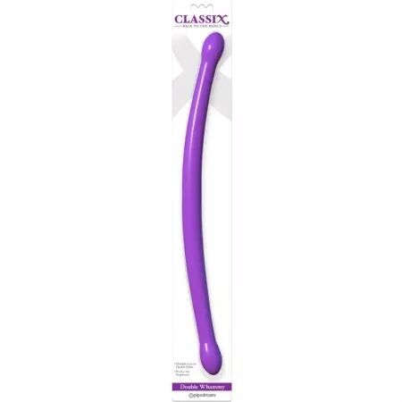 CLASSIX - GODE DOUBLE FLEXIBLE 43,7 CM VIOLET