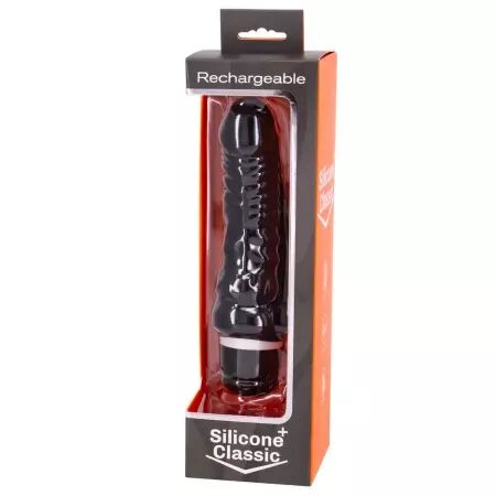 SEVEN CREATIONS - VIBRATEUR RECHARGEABLE NOIR 7V 18 CM MODÈLE 2