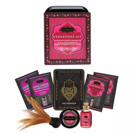 KAMASUTRA - WEEKENDER KIT EN ÉTAIN FRAISE RÊVES FRAISE