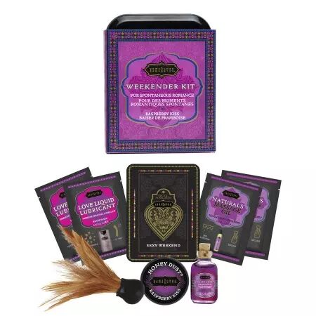 KAMASUTRA - WEEKENDER KIT EN ÉTAIN FRAMBOISE KISS FRAMBOISE