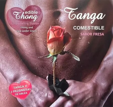 HOTFLOWERS - THONG HOMME+ 2 NIPPLE AZYME FRAISE /es/pt/en/fr/it/