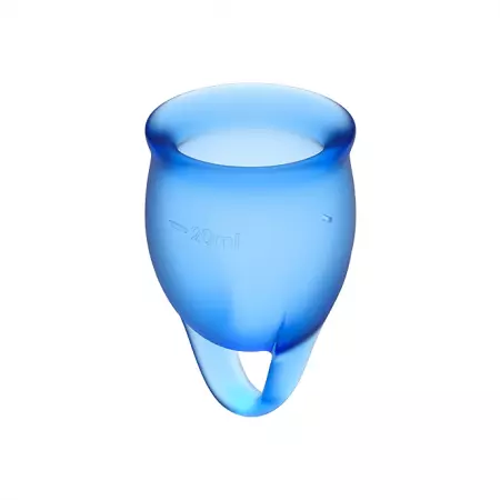 SATISFYER - COUPE MENSTRUELLE FEEL CONFIDENT BLEU FONCÉ 15 + 20 ML