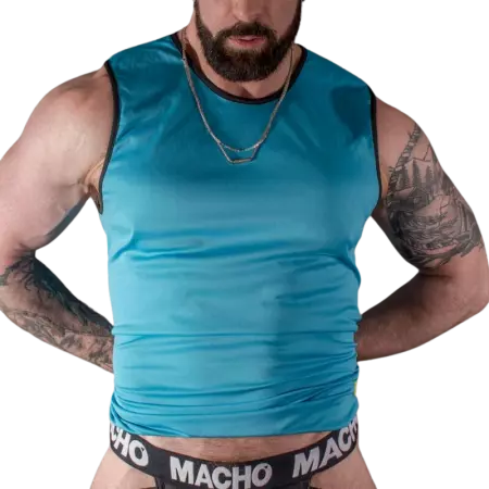 MACHO - T-SHIRT BLEU S/M