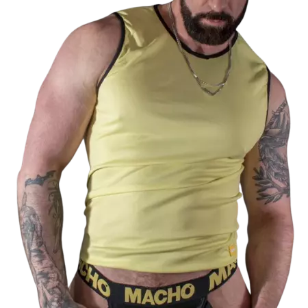 MACHO - T-SHIRT JAUNE S/M