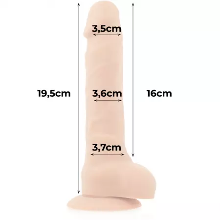COCK MILLER - HARNAIS + COCKSIL ARTICULABLE DENSITÉ SILICONE 19,5 CM