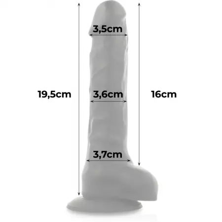 COCK MILLER - HARNAIS + SILICONE DENSITÉ ARTICULABLE COCKSIL NOIR 19,5 CM