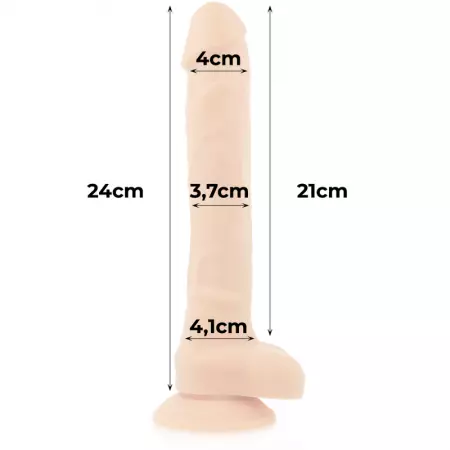 COCK MILLER - HARNAIS + COCKSIL ARTICULABLE DENSITÉ SILICONE 24 CM