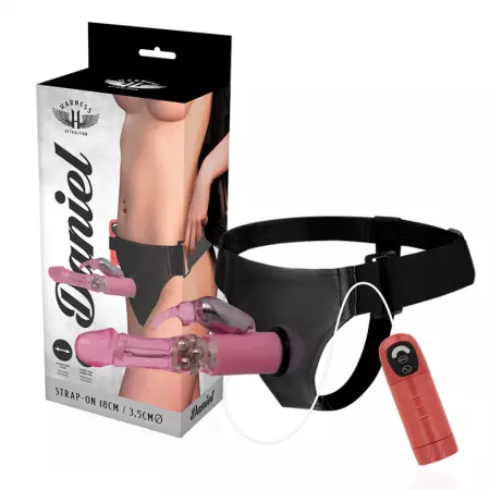 HARNESS ATTRACTION - RNES DANIEL AVEC VIBRATION ET ROTATION 18 X 3,5 CM