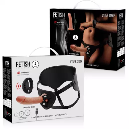 FETISH SUBMISSIVE CYBER STRAP - HARNAIS AVEC TÉLÉCOMMANDE DILDO WATCHME L TECHNOLOGIE
