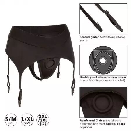 CALIFORNIA EXOTICS - BOUNDLESS STRING AVEC JARRETIÈRE L/XL
