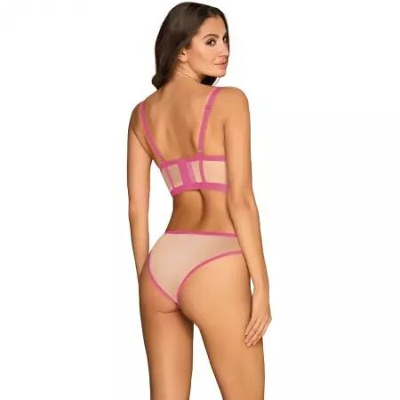 OBSESSIVE - NUDELIA ENSEMBLE DEUX PIÈCES ROSE S/M