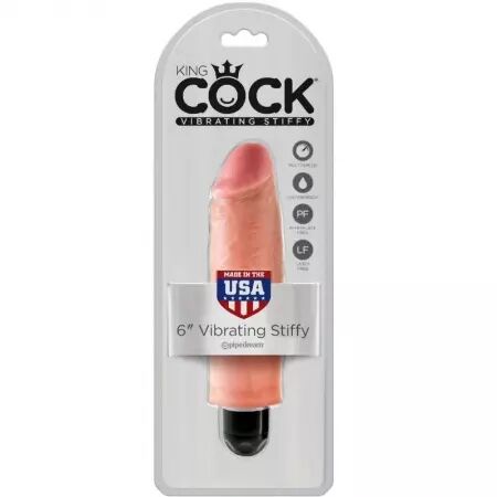 KING COCK - VIBRATEUR RIGIDE RÉALISTE 15.24 CM NATUREL