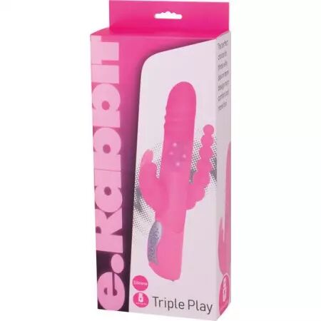 SEVEN CREATIONS - E RABBIT TRIPLE PLAYVIBRATEUR ROSE TRIPLE STIMULATION