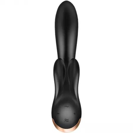 SATISFYER - APPLICATION VIBRATEUR DOUBLE FLEX NOIR