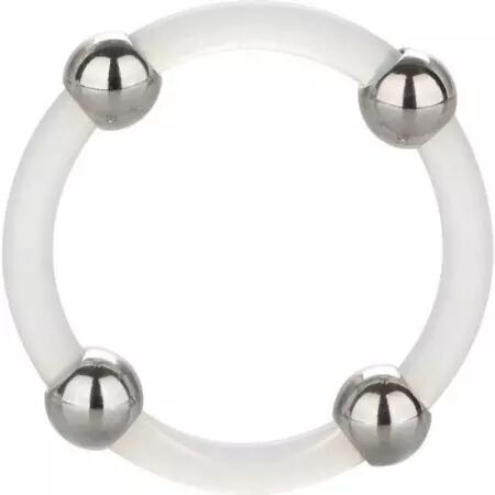 CALIFORNIA EXOTICS - BAGUE EN SILICONE PERLÉE ACIER L