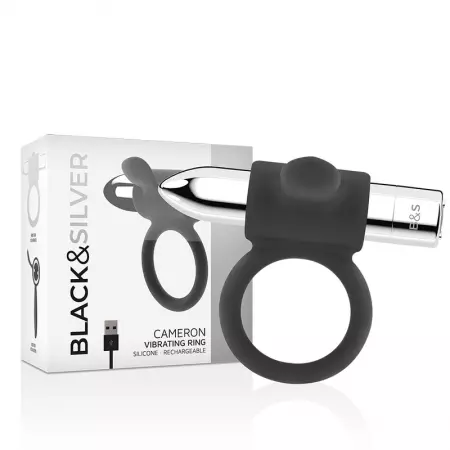 BLACK&SILVER - BAGUE RECHARGEABLE CAMERON ARGENT
