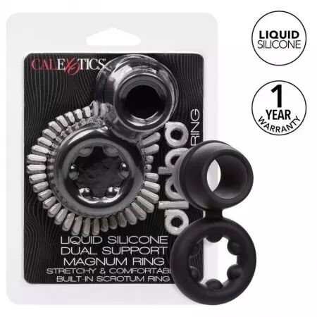 CALIFORNIA EXOTICS - BAGUE ALPHA DUAL MAGNUM NOIR