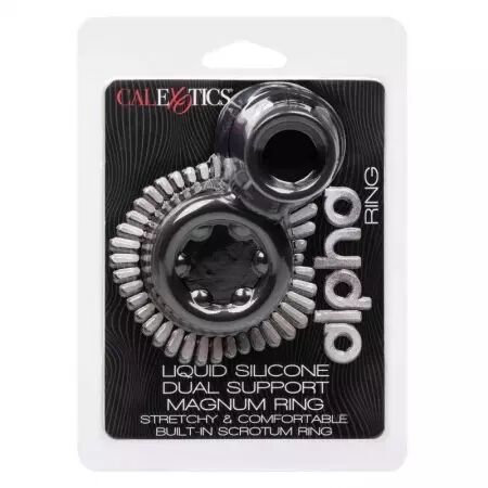 CALIFORNIA EXOTICS - BAGUE ALPHA DUAL MAGNUM NOIR