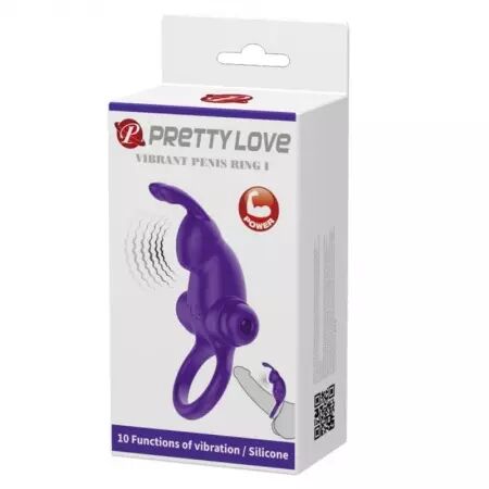 PRETTY LOVE - ANNEAU VIBRATEUR I RABBIT POUR PÉNIS VIOLET