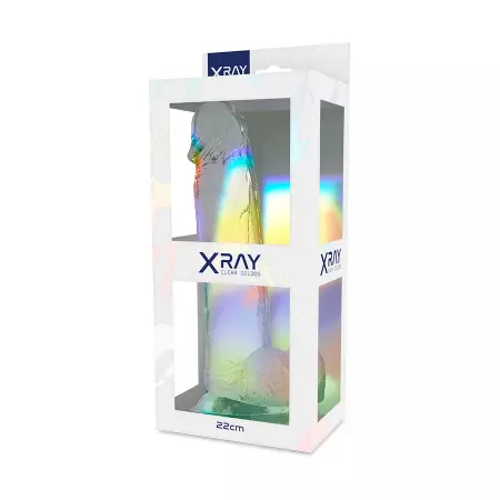 X RAY - BITE TRANSPARENTE AVEC BOULES 22 CM X 4.6 CM