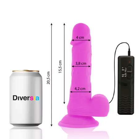 DIVERSIA - DILDO VIBRANT FLEXIBLE 20,5 CM - VIOLET