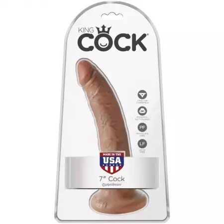 KING COCK - PÉNIS RÉALISTE 17.5 CM CARAMEL