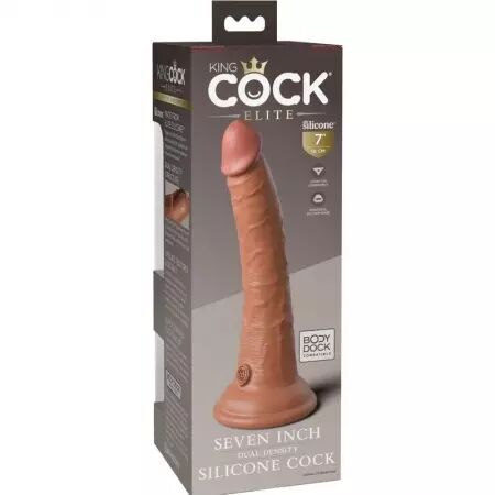 KING COCK - ELITE GODE RÉALISTE EN SILICONE 17.8 CM CARAMEL