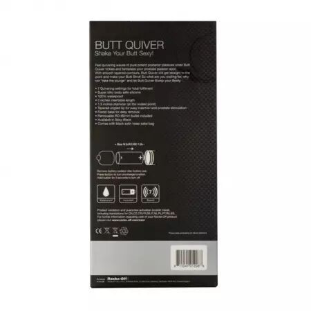 ROCKS-OFF - STIMULATEUR BUTT QUIVER P-POINT 7 VITESSES NOIR