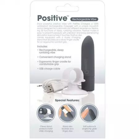 SCREAMING O - MASSEUR RECHARGEABLE POSITIVE GRIS