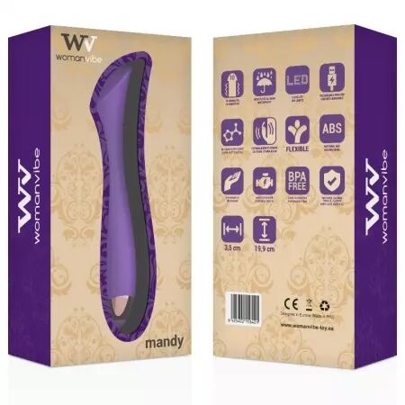 WOMANVIBE - VIBRATEUR RECHARGEABLE EN SILICONE MANDY POINT  K 