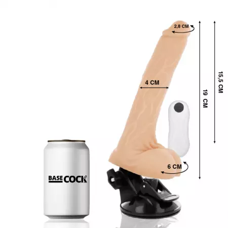BASECOCK - VIBRATEUR NATUREL RÉALISTE TÉLÉCOMMANDE 19 CM