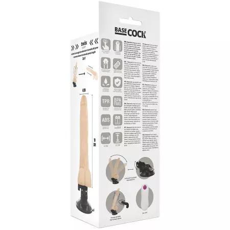 BASECOCK - VIBRATEUR NATUREL RÉALISTE TÉLÉCOMMANDE 19 CM