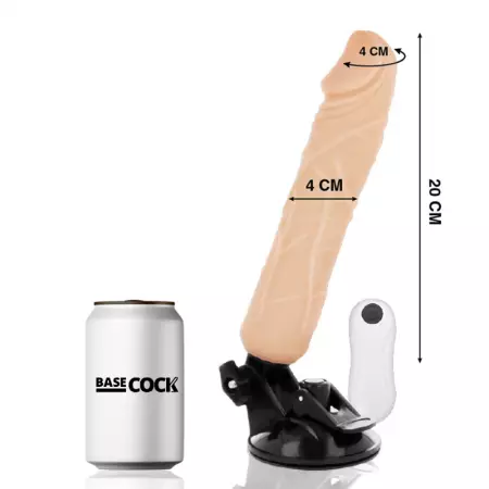 BASECOCK - VIBRATEUR RÉALISTE TÉLÉCOMMANDE NATUREL 20 CM