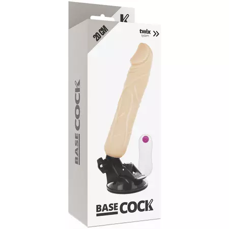 BASECOCK - VIBRATEUR RÉALISTE TÉLÉCOMMANDE NATUREL 20 CM