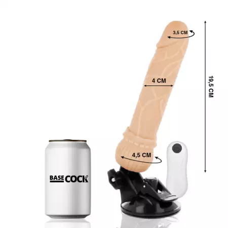 BASECOCK - VIBRATEUR TÉLÉCOMMANDE NATUREL RÉALISTE 19,5 CM