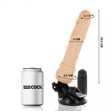 BASECOCK - VIBRATEUR RÉALISTE TÉLÉCOMMANDE NATUREL 19,5 CM