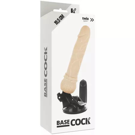BASECOCK - VIBRATEUR RÉALISTE TÉLÉCOMMANDE NATUREL 19,5 CM