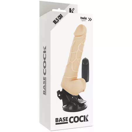 BASECOCK - VIBRATEUR TÉLÉCOMMANDE NATUREL RÉALISTE 18,5 CM