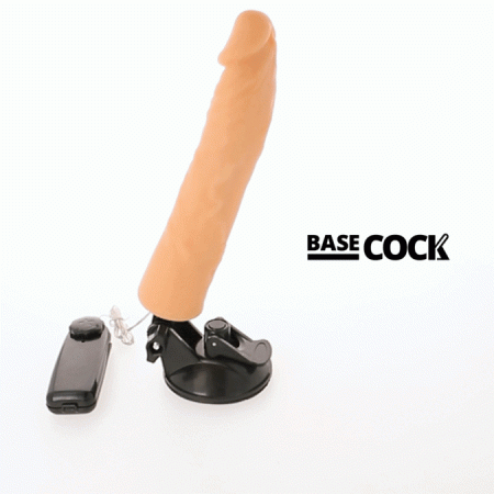 BASECOCK - VIBRATEUR RÉALISTE TÉLÉCOMMANDE NATUREL 21 CM