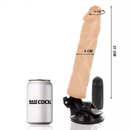 BASECOCK - VIBRATEUR RÉALISTE TÉLÉCOMMANDE NATUREL 21 CM