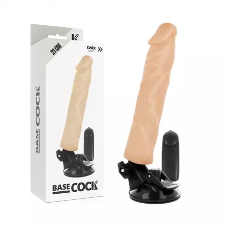 BASECOCK - VIBRATEUR RÉALISTE TÉLÉCOMMANDE NATUREL 21 CM