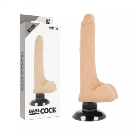 BASECOCK - VIBRATEUR RÉALISTE 2-1 NATUREL 18,5 CM