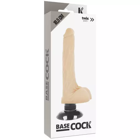 BASECOCK - VIBRATEUR RÉALISTE 2-1 NATUREL 18,5 CM